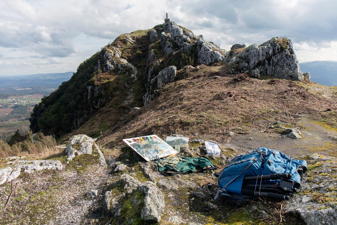 Painting 'Pico Sacro, 15/02/2017', Galicia, (SP)